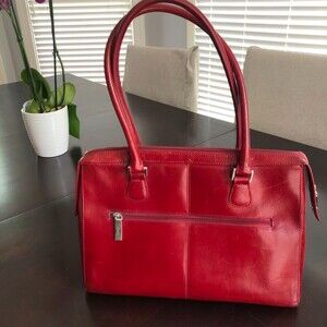 HOBO International Red Satchel Handbag Purse Shoulder Bag